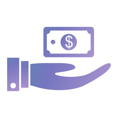 Para için. Web simgesi basit illüstrasyon