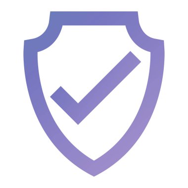 onay işareti simgesi ile kalkan. vektör çizim