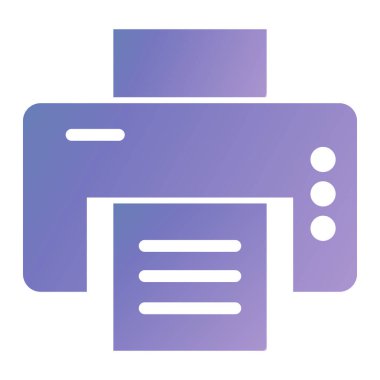 Yazıcı. Web simgesi basit illüstrasyon