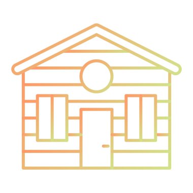 ev binası ikon vektör illüstrasyonu