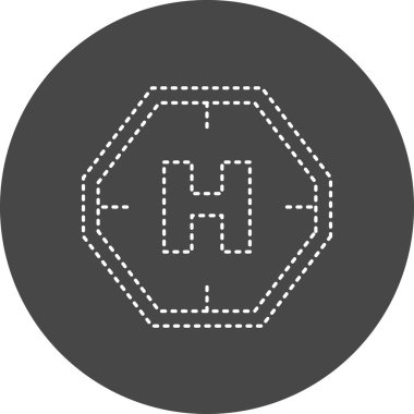 Helipad, web simple icon illustration