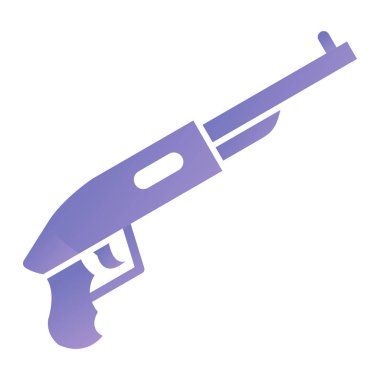 military weapon icon. flat illustration of shotgun rifle vector icons for web