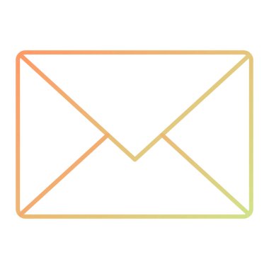 Zarf posta simgesi. vektör illüstrasyonu