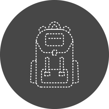 simple backpack illustration, bag icon 