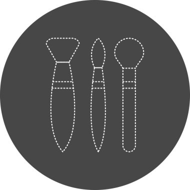 Makyaj. Web simgesi basit illüstrasyon