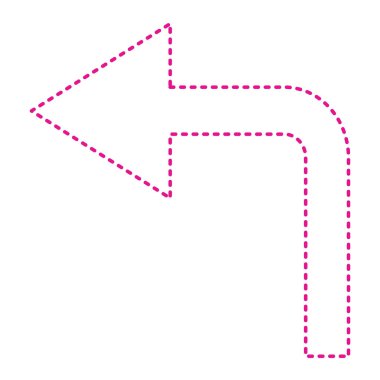 arrow left vector icon. style is bicolor colored flat symbols, intensive red and black colors, white background