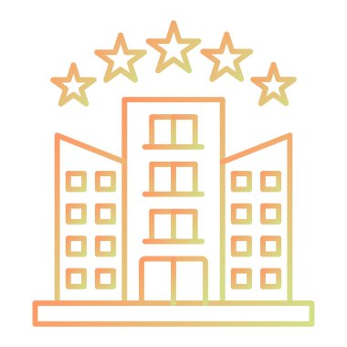 Otelde. Web simgesi basit tasarım