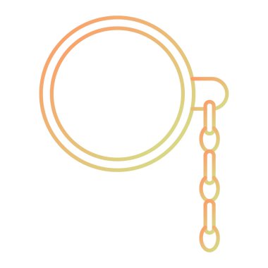 Zincir simgesi. Ağ için at nalı vektör simgelerinin özet çizimi