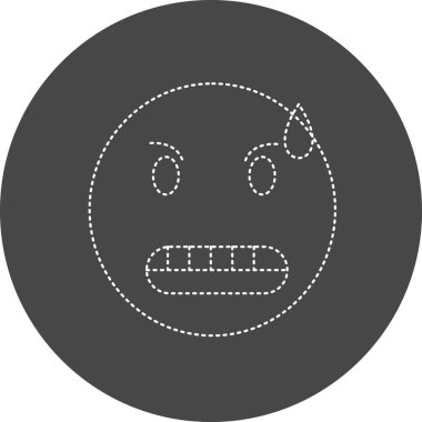 vector illustration of Cold face