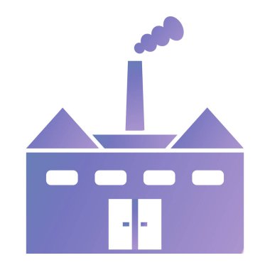 Fabrika binası ikonu. vektör illüstrasyonu