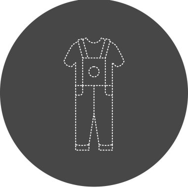 Dungarees icon, vector illustration simple design