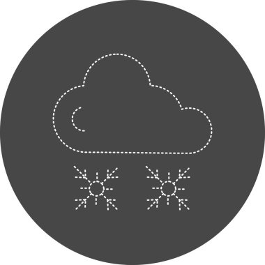 Kar yağışı. Web simgesi basit tasarım