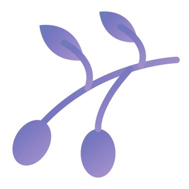 Kiraz. Web simgesi basit illüstrasyon