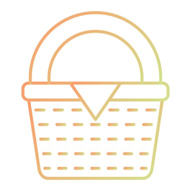 Sepet. Web simgesi basit illüstrasyon