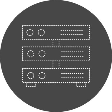 Sunucu modern simgesinin vektör illüstrasyonu