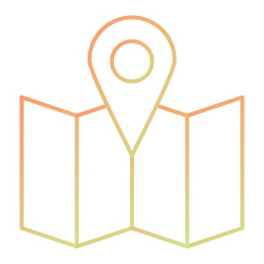 Harita iğne simgesi. ana konum navigasyon vektör çizim sembolü