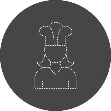 Şef simgesinin vektör illüstrasyonu