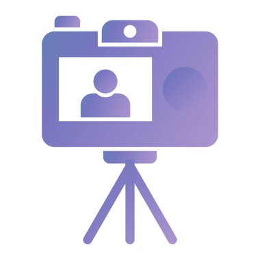 Kamera simgesinin vektör illüstrasyonu