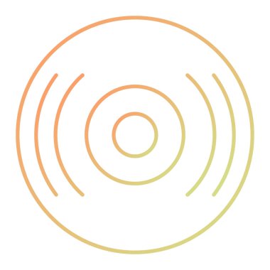 CD disk simgesi. özet müzik sembolü vektör resimleme piktogramı.