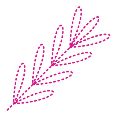 leaf icon. hand drawn illustration of flower vector.