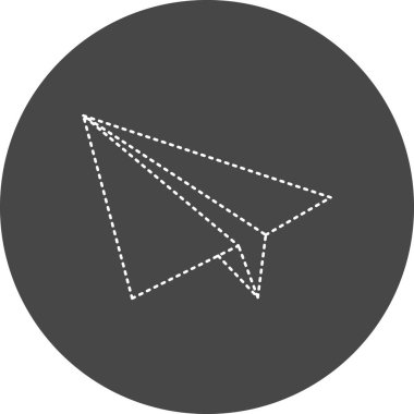 paper plane icon, simple web illustration