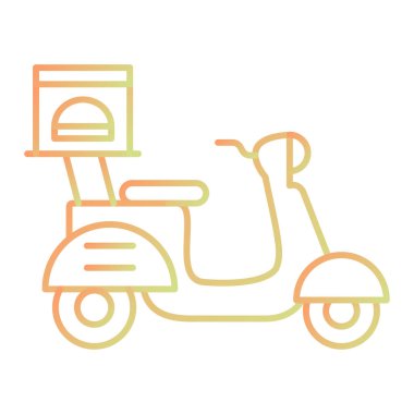scooter simgesi vektör illüstrasyonu