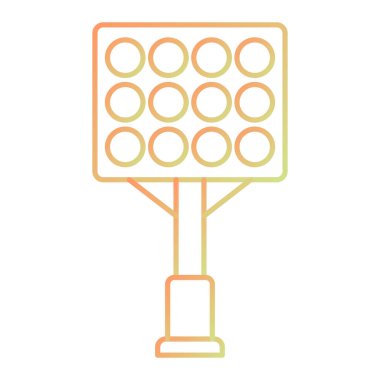 Tenis raketi ikonu. Web için top vektör simgelerinin özet çizimi