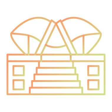 Bir binanın piramidinin vektör çizimi