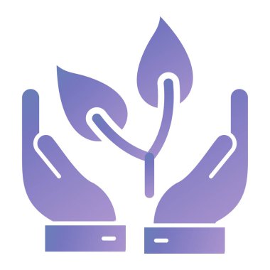 hand with a plant icon