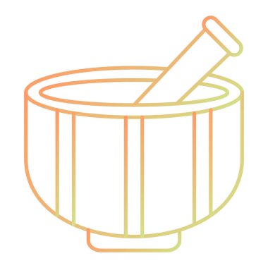 Havan topu ve tokmak ikonu. Web için tekila vektör simgelerinin özet çizimi