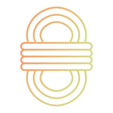 Tek bir çizgi simgesinin vektör illüstrasyonu