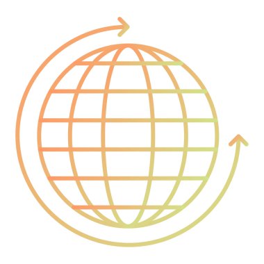 Dünya ikonu. vektör illüstrasyonu