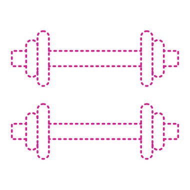 barbell icon. thin line symbol. vector illustration.