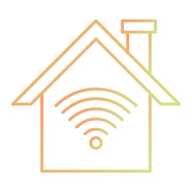 home, house, real, internet, connection and glyph solid icon template