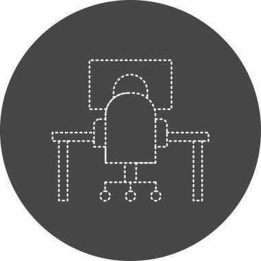 Ev simgesinden Çalışmanın vektör illüstrasyonu