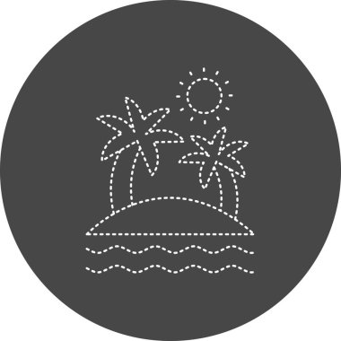 Bir plaj simgesinin vektör çizimi