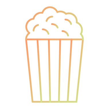 popcorn icon. flat illustration of corn vector icons for web