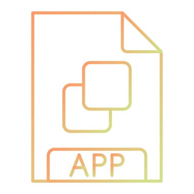 Dosya biçim simgesinin vektör illüstrasyonu