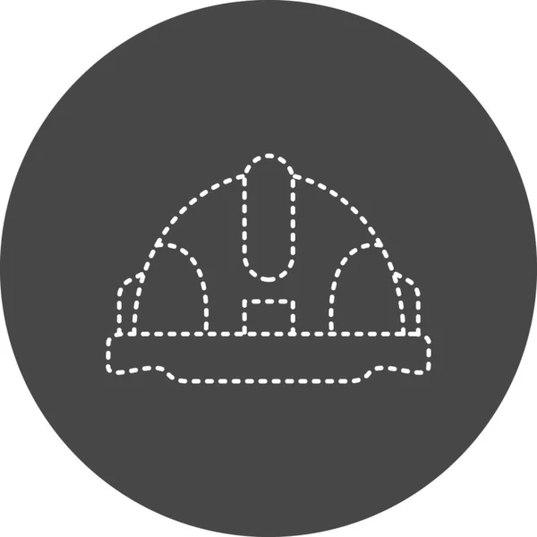 Helmet Vector Glyph Icon Design — Stock Vector