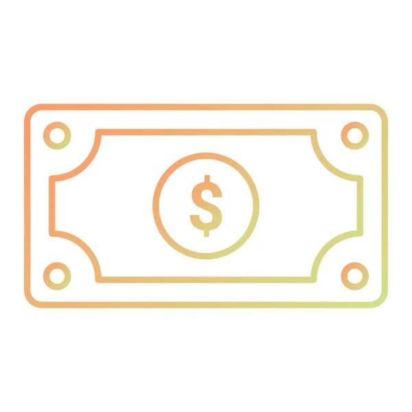 Dollar Banknote Icon Vector Illustration — Stock Vector