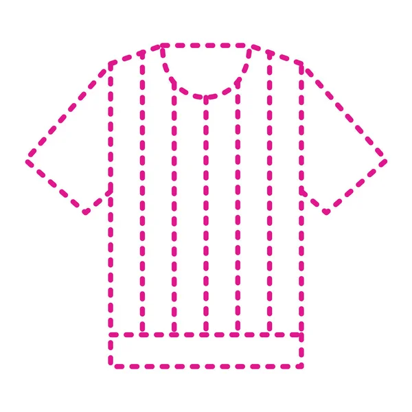Shirt Icon Dotted Frame Vector Illustration — Stok Vektör