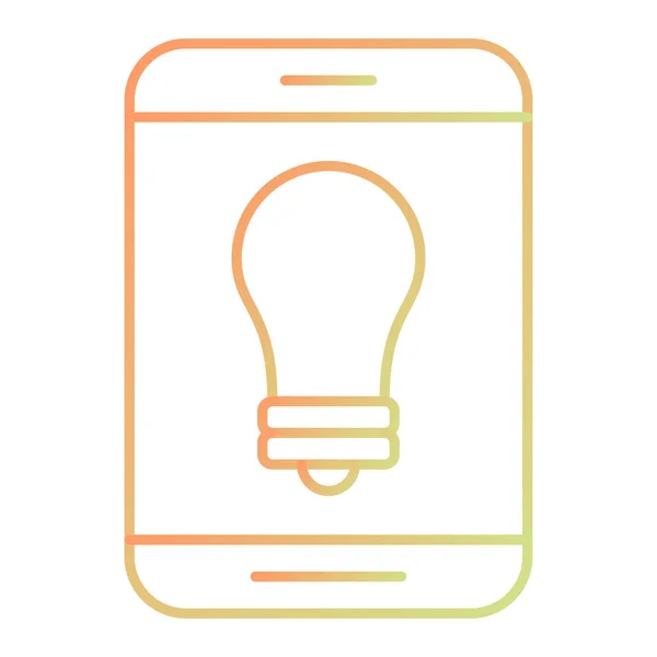 Mobile Phone Icon Bulb Vector Illustration — Stock Vector