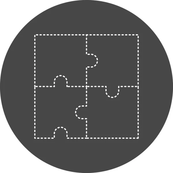 Jigsaw Web Icon Simple Design Puzzle Piece — 图库矢量图片