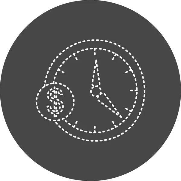 Time Money Vector Glyph Icon Design — Vettoriale Stock