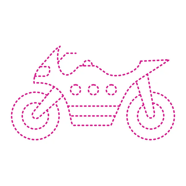 Motorcycle Icon Sport Bike Transportation Theme Isolated Design Vector Illustration — Stockvektor