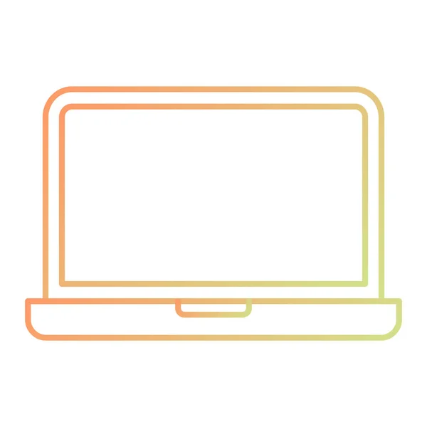 Laptop Symbol Flache Bauweise Folge — Stockvektor