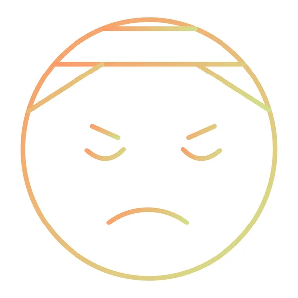 Face Emoticon Icon Emoji Symbol Flat Design Style — Vettoriale Stock