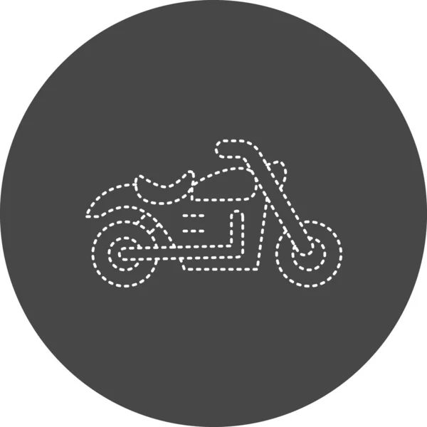 Motocicleta Icono Web Ilustración Simple — Vector de stock