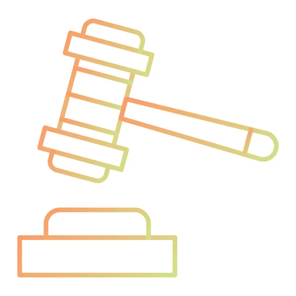 Hammer Icon Auction Judge Gavel Vector Illustration Law Symbol — Archivo Imágenes Vectoriales