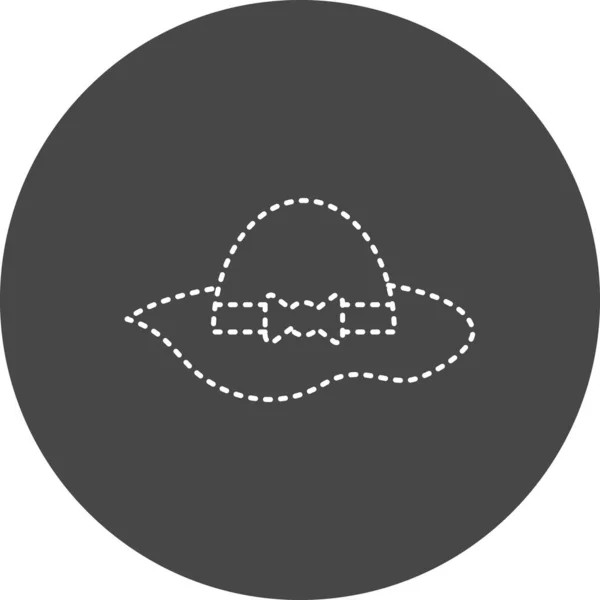 Woman Hat Web Icon Simple Illustration — ストックベクタ